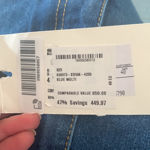 Gucci blue multi flower design mini skirt, size Italy 40 - Picture 8 of 8